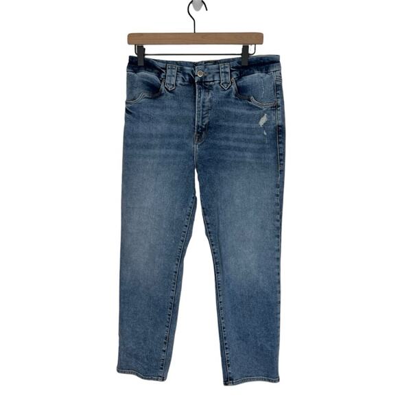 Good American Indigo 380 Good Legs Straight Leg  High Waist Jeans Size 31 / 12 - Picture 1 of 9